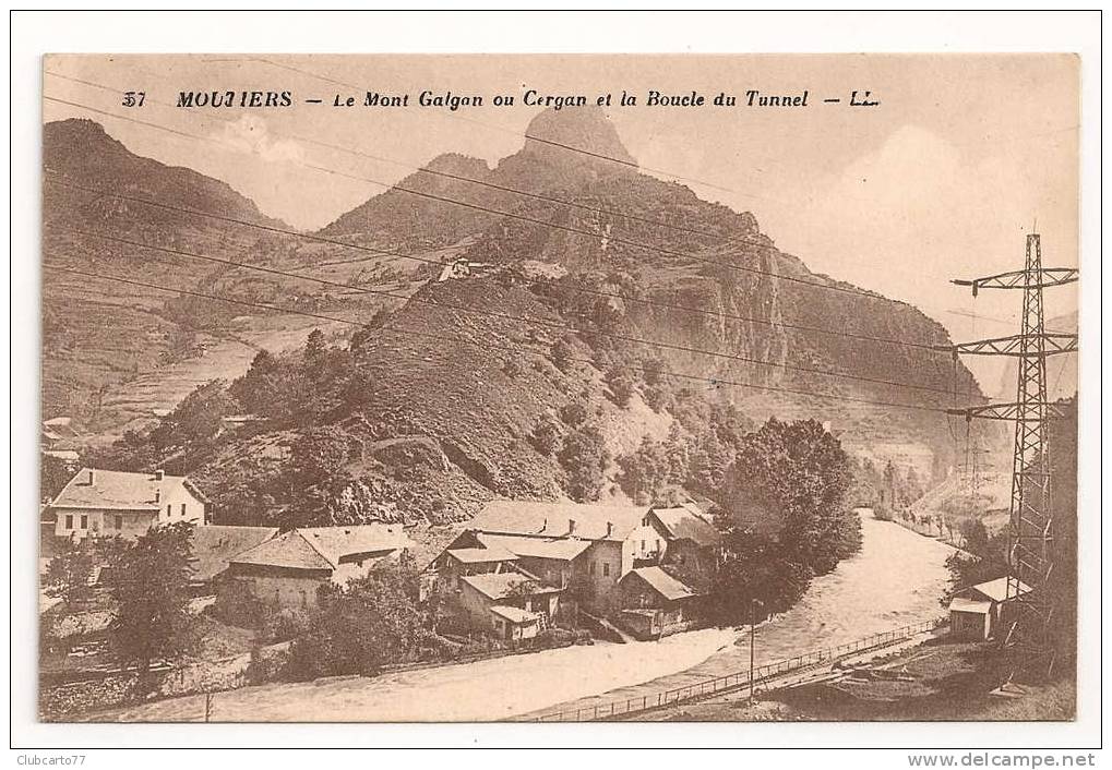 Moutiers (73) : Vue Du Bourg Au Niveau De La Boucle Du Tunnel Environ 1930. - Moutiers