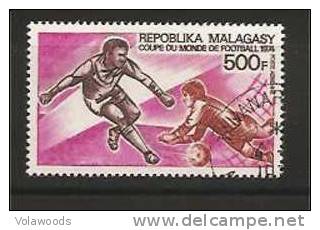 Madagascar - Serie Completa Usata Di Posta Aerea: Campionati Del Mondo Germania Ovest 74 - 1974 – Allemagne Fédérale