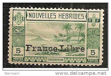 NewHebrides1941:    FRANCE LIBRE Yvert124mnh** - Other & Unclassified