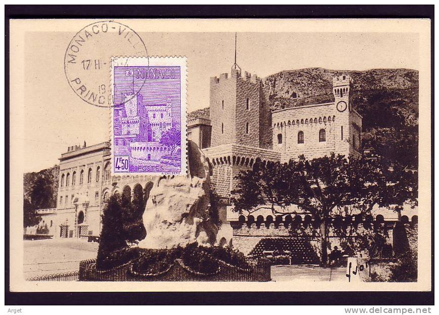 CARTE-MAXIMUM MONACO N° Yvert 259 (Palais) Obl 1er Jour  Monaco 15.4.43 - Maximum Cards