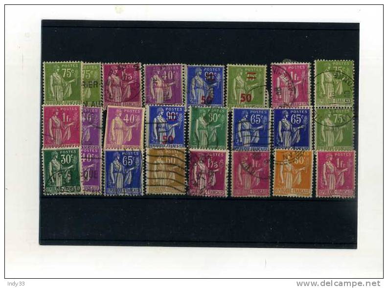 -  FRANCE 1932/39 . PAIX DE LAURENS . SUITE DE TIMPBRES OBLITERES - 1932-39 Peace