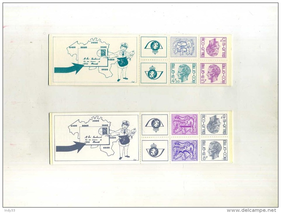 - BELGIQUE . CARNETS DE TIMBRES APRES 1953 . LOT DE 2 . - Unclassified