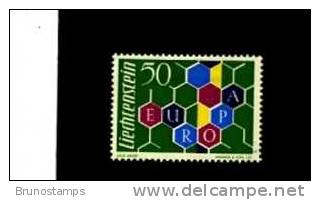 LIECHTENSTEIN - 1960  EUROPA   MINT  LIGHTLY HINGED - Unused Stamps