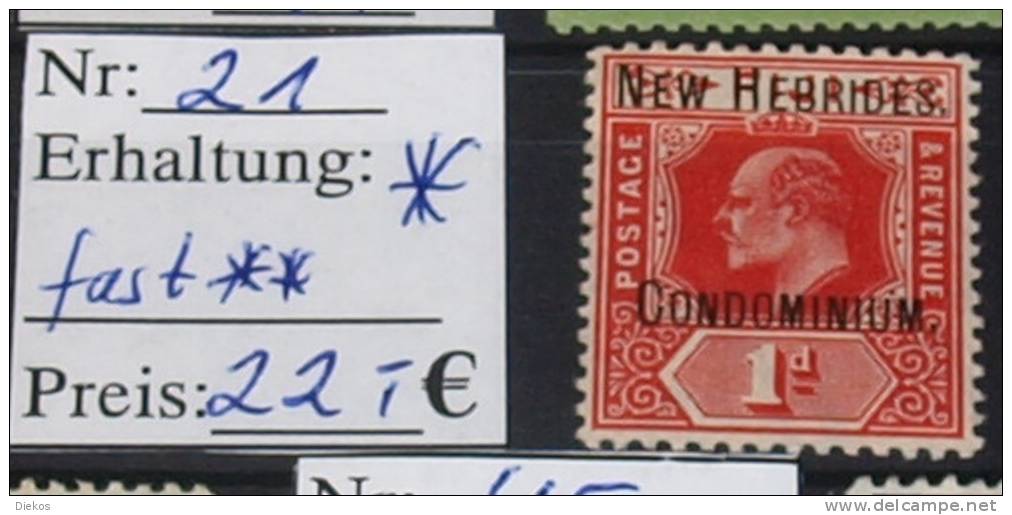 New Hebrides  Michel Nr: 21 * MH   #4889 - Unused Stamps