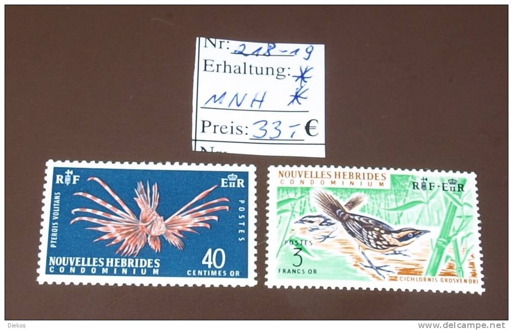 New Hebrides  Michel Nr: 218 -19  ** MNH Postfrisch   #4890 - Unused Stamps