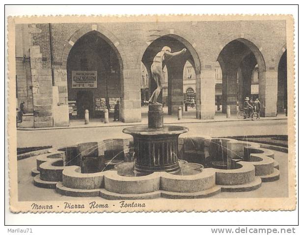 Lombardia MONZA Piazza Roma Fontana 1941 Viaggiata - Monza