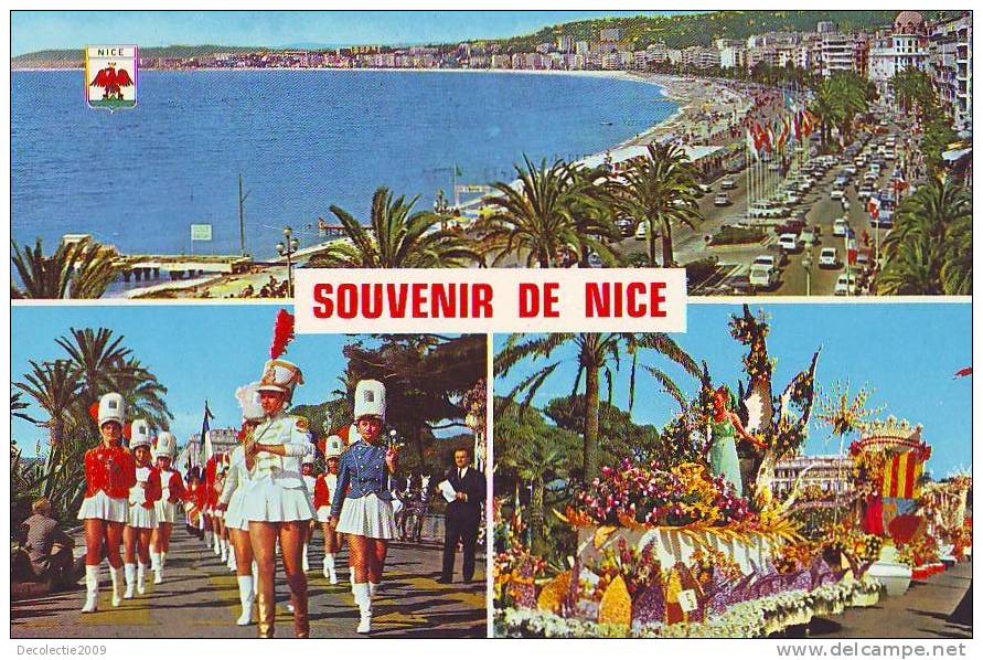 ZS766  Carnaval Souvenir De Nice La Promenade Des Anglais Majorettes And Flower Battle - Karneval - Fasching