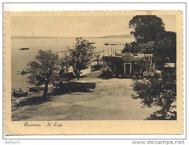 Lazio BRACCIANO Roma Lago 1952 Viaggiata Manca Francobollo - Altri & Non Classificati