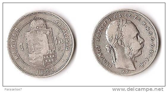 HONGRIE  1  FLORIN  1880   ARGENT - Hungría