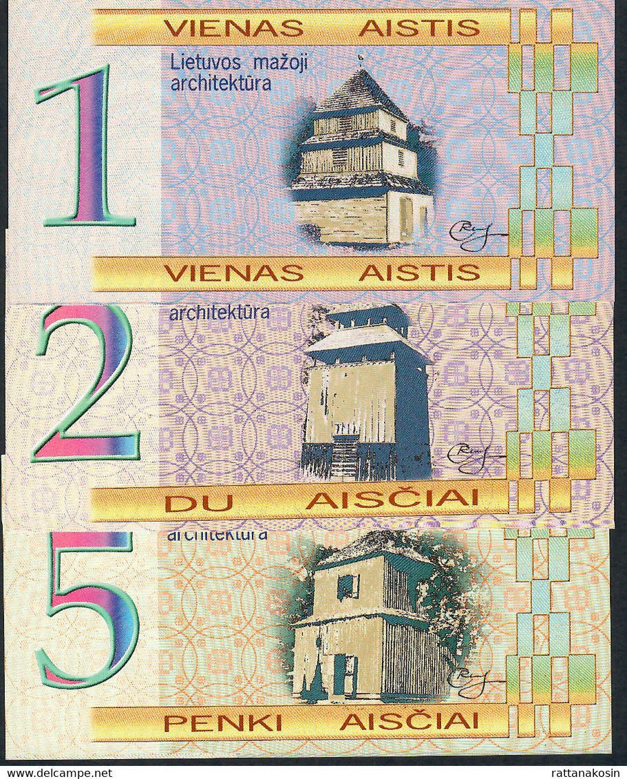 LITUANIA  NLP 1,2,5,20,50,100 AISCIU  2002   ALL  # 000476    SERIE UNC. - Lithuania