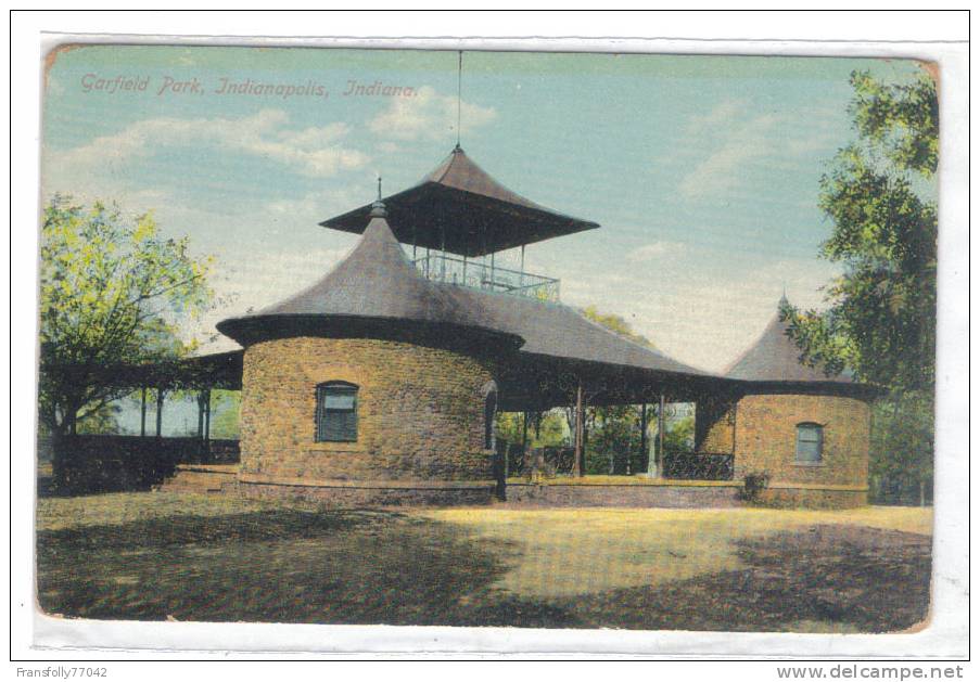 INDIANAPOLIS, INDIANA Garfield Park PAVILION Large Image 1909 - Sonstige & Ohne Zuordnung
