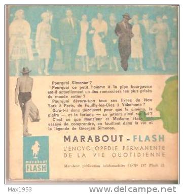 Qui êtes-vous Georges SIMENON Par Léon Thoorens In Marabout Flash N°21 -1959 - Simenon
