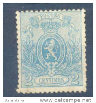 Belgie -  Belgique Ocb Nr :  24 (*) MH Sans Gomme (zie  Scan) T 14 1/2- 14 - 1866-1867 Coat Of Arms