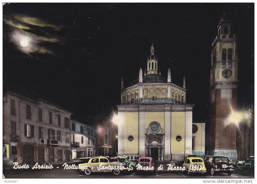 $3-0311-  - BUSTO ARSIZIO - NOTTURNO - F.G.  VIAGGIATA - PRIMI COLORI - Busto Arsizio