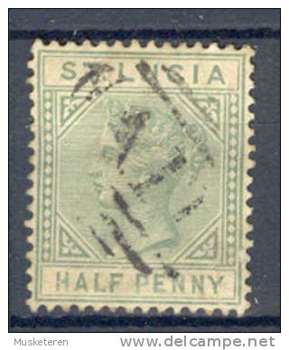 St. Lucia 1883-86 S.G. 31  ½d. Queen Victoria A11 Number Cancel !! - St.Lucia (...-1978)