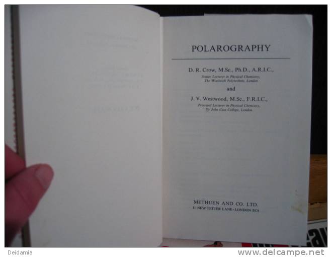 *Polarography, Methuen's Monographs Chemical, Anglais. - Chemistry