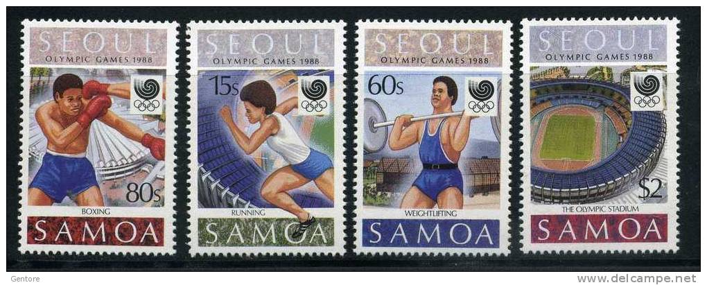 1988 SAMOA  Seoul Olympic Game  Yvert Cat. N° 228/29  Absolutely Perfect MNH ** - Estate 1988: Seul