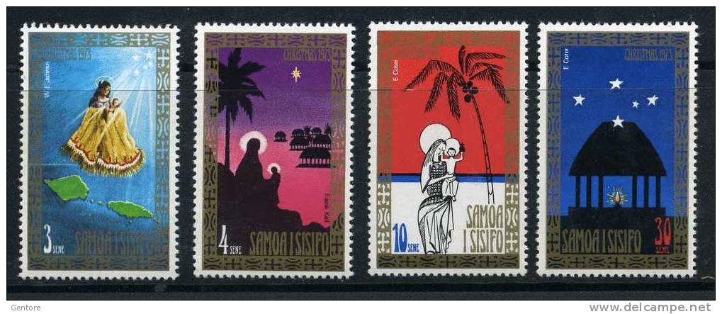 1973 SAMOA  Christmas  Cpl Set Of 4  Yvert Cat. N° 328/31  Absolutely Perfect MNH ** - Samoa (Staat)