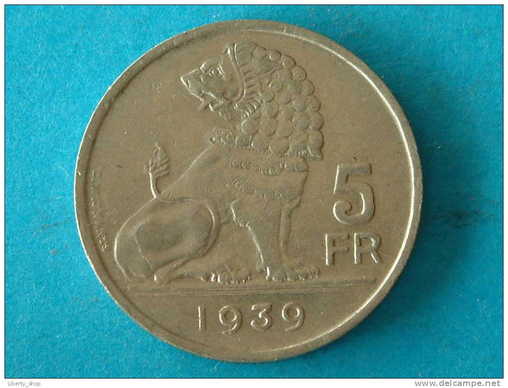 5 FRANK 1939 VL/FR (457) - ( See Photo For Details ) ! - 5 Francs