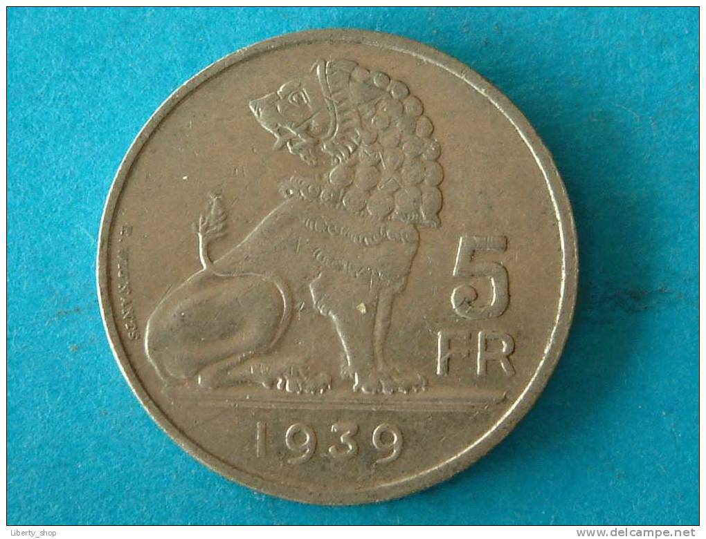 5 FRANK 1939 VL/FR (457) - ( See Photo For Details ) ! - 5 Francs
