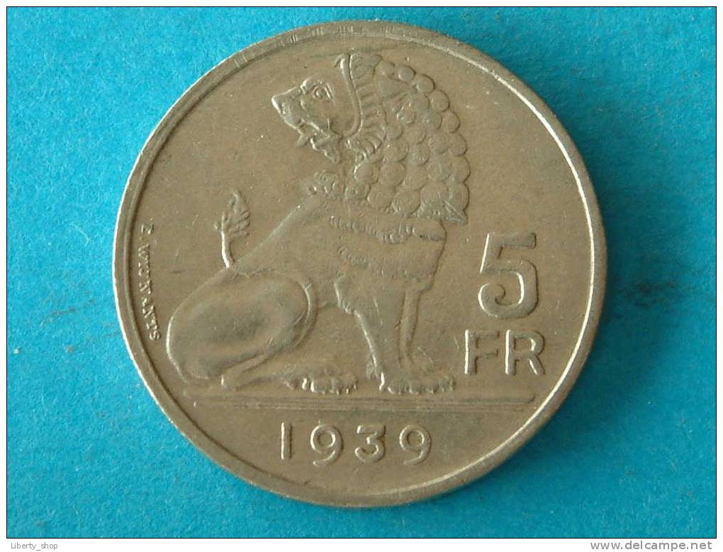 5 FRANK 1939 VL/FR (457) - ( See Photo For Details ) ! - 5 Francs