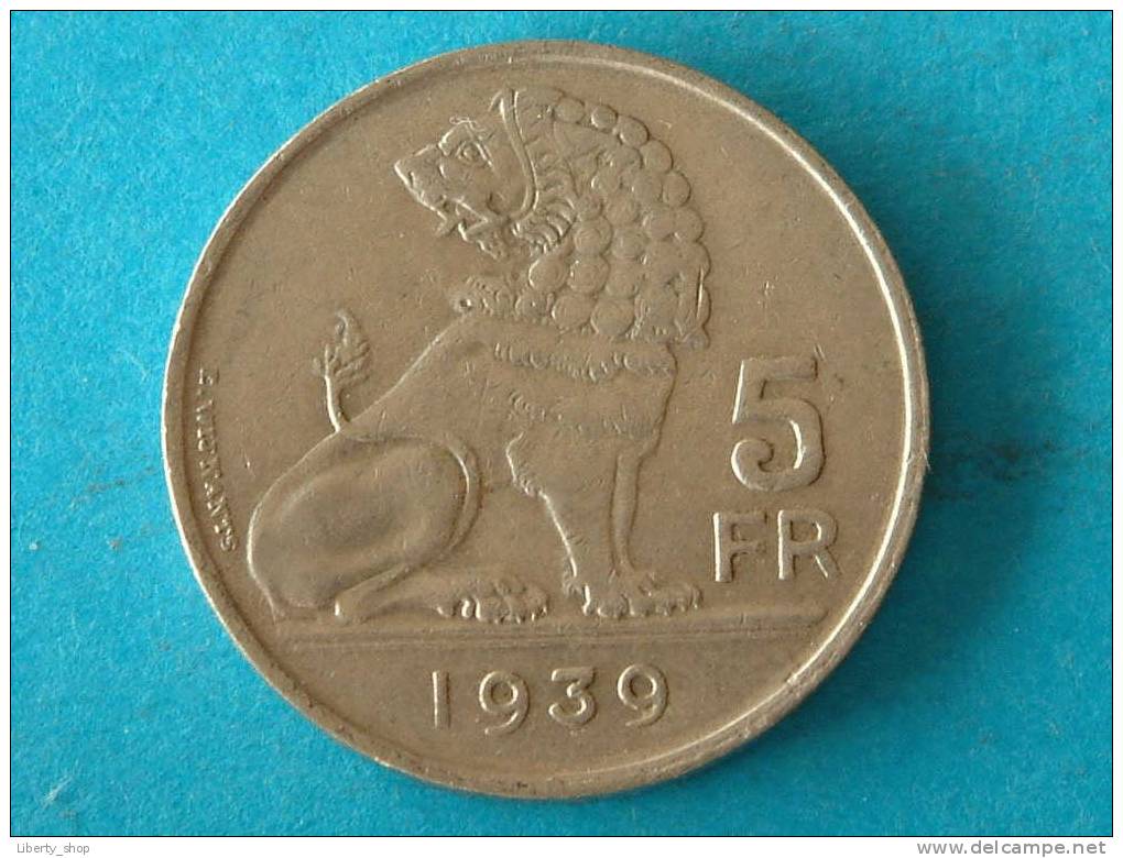 5 FRANK 1939 VL/FR (457) - ( See Photo For Details ) ! - 5 Francs