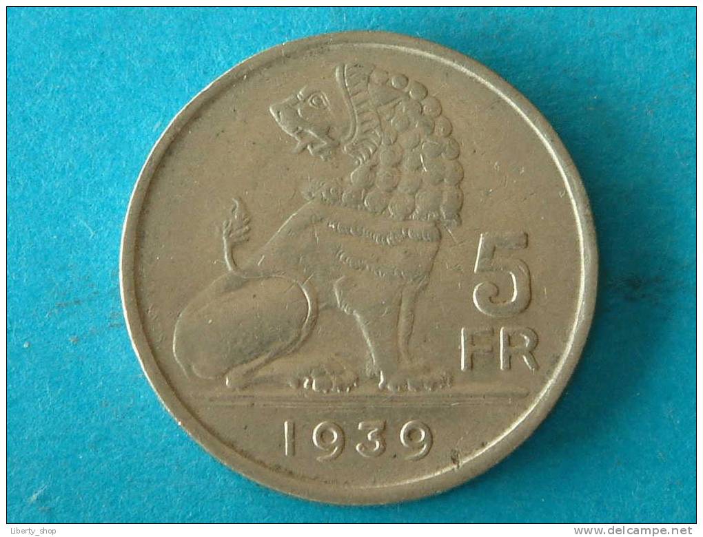 5 FRANK 1939 VL/FR (457) - ( See Photo For Details ) ! - 5 Francs