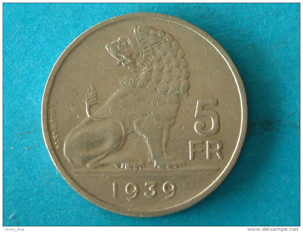 5 FRANK 1939 VL/FR (457) - ( See Photo For Details ) ! - 5 Francs