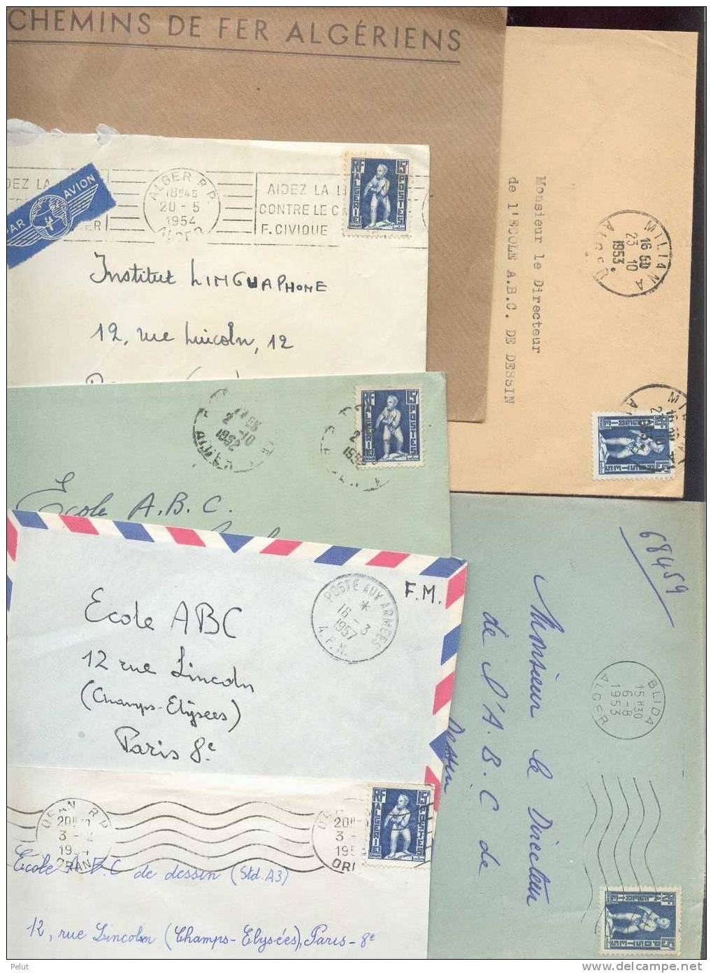 Lot 49 Enveloppes Algérie Années 50 - Lettres & Documents