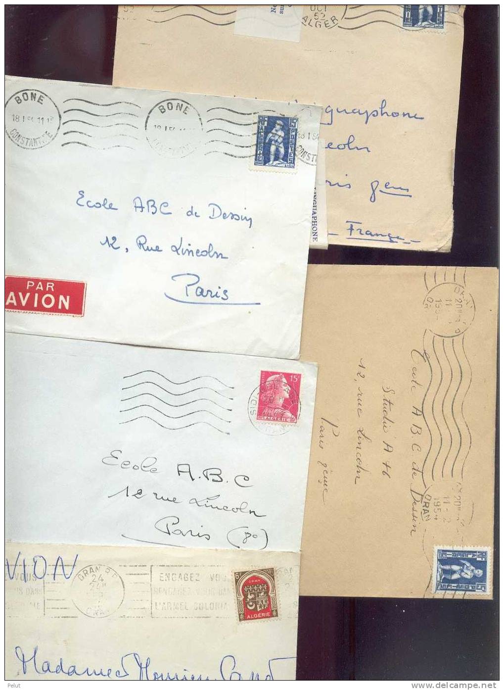 lot 49 enveloppes Algérie années 50