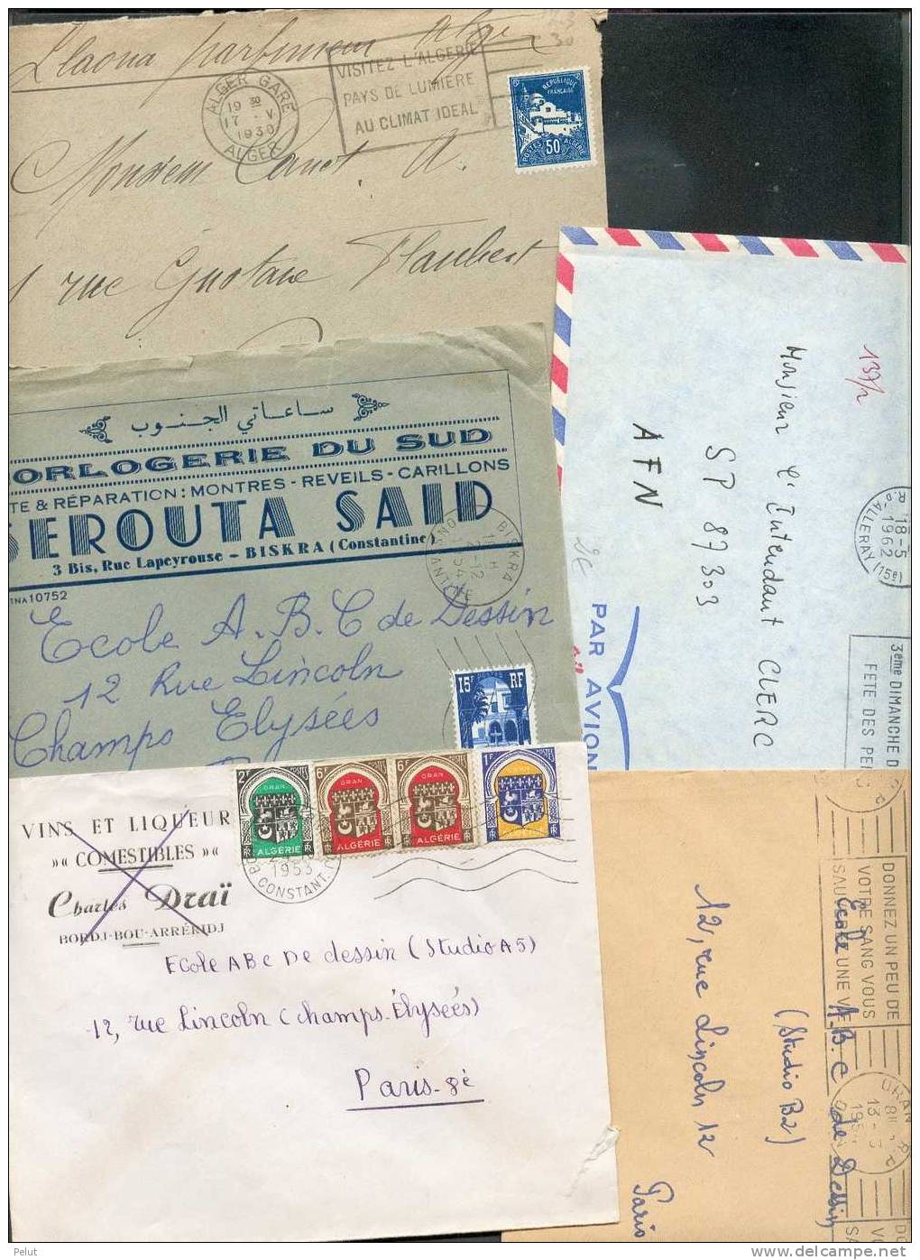 lot 49 enveloppes Algérie années 50