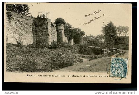 CPA 80-.ROYE- Fortifications Du XIe Siécle- Lesremparts Et La Rue Des Fontaines -Sept 568 - Roye