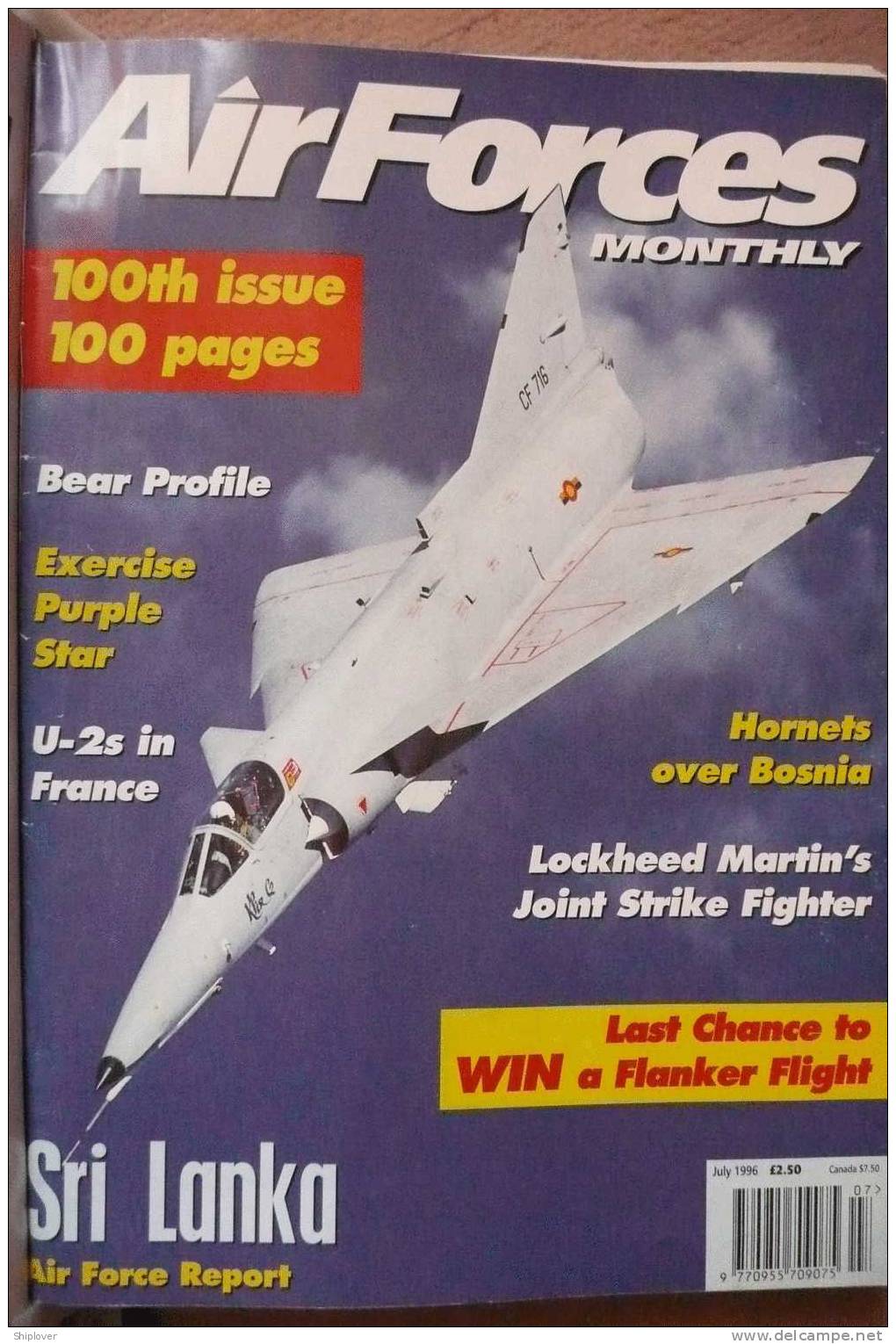 Revue/magazine Aviation/avions AIR FORCE MONTHLY (AFM) JULY 1996 - Armée/ Guerre