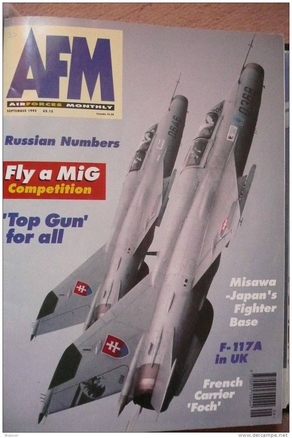 Revue/magazine Aviation/avions AIR FORCE MONTHLY (AFM) SEPTEMBER 1993 - Military/ War