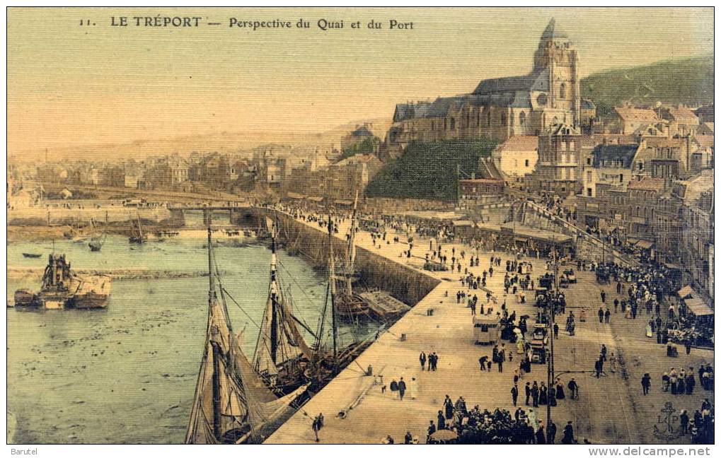 LE TREPORT - Perspective Du Quai Et Du Port - Le Treport