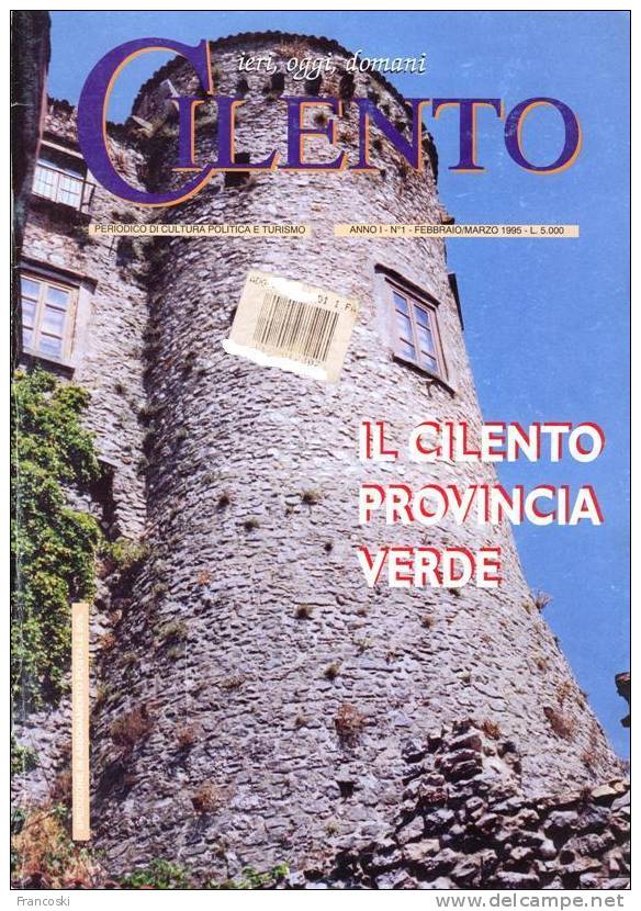 " IL  CILENTO "-PERIODICO CULTURA POLITICA TURISMO-ANNO I - FEBBR.1995 - - Société, Politique, économie