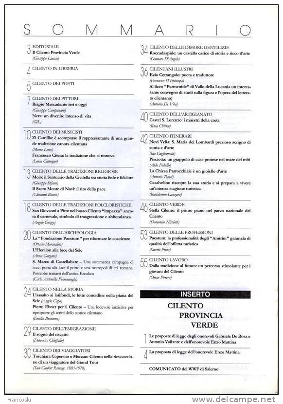 " IL  CILENTO "-PERIODICO CULTURA POLITICA TURISMO-ANNO I - FEBBR.1995 - - Società, Politica, Economia