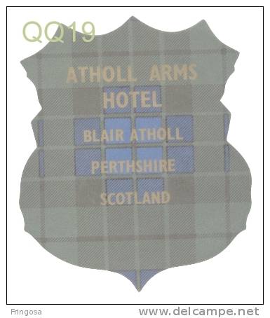 Luggage Label  - Hotel Atholl Arms - Blair Atholl Pertinshire Scotland : Caixa #4 - Hotel Labels