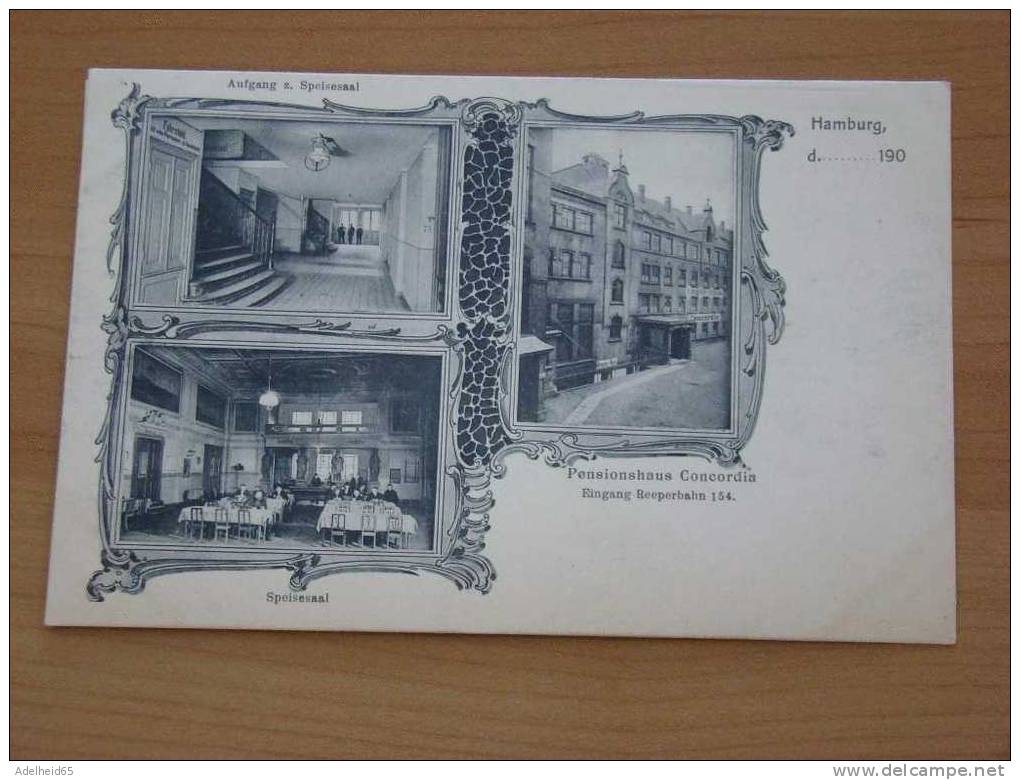 Hamburg Ca 1900 Pensionshaus Concordia Reeperbahn 154 - Mitte