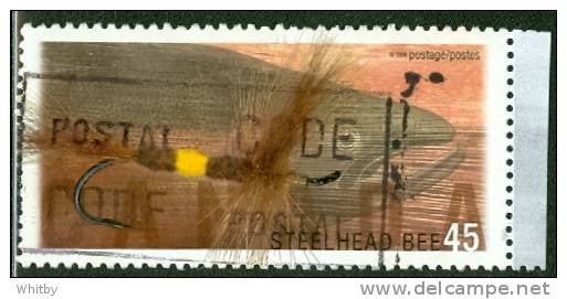 1998 45 Cent Fishing Flies, Steelhead Bee   #1716 With Tab - Oblitérés