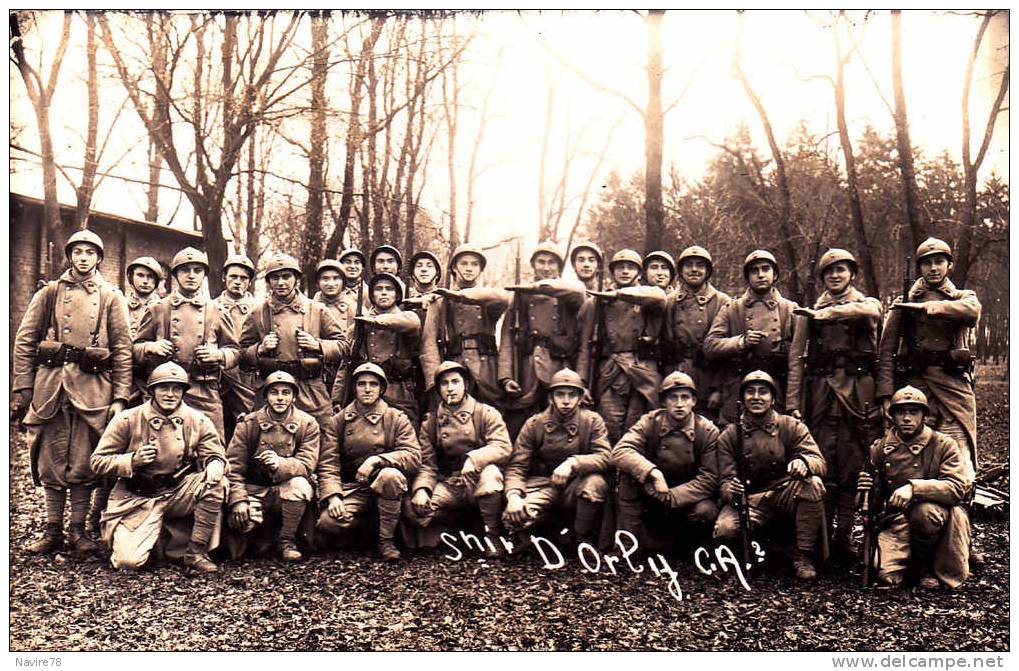 94 Cpa Photo ORLY    MILITAIRES (probablement Compagnie D'Aviation). - Orly