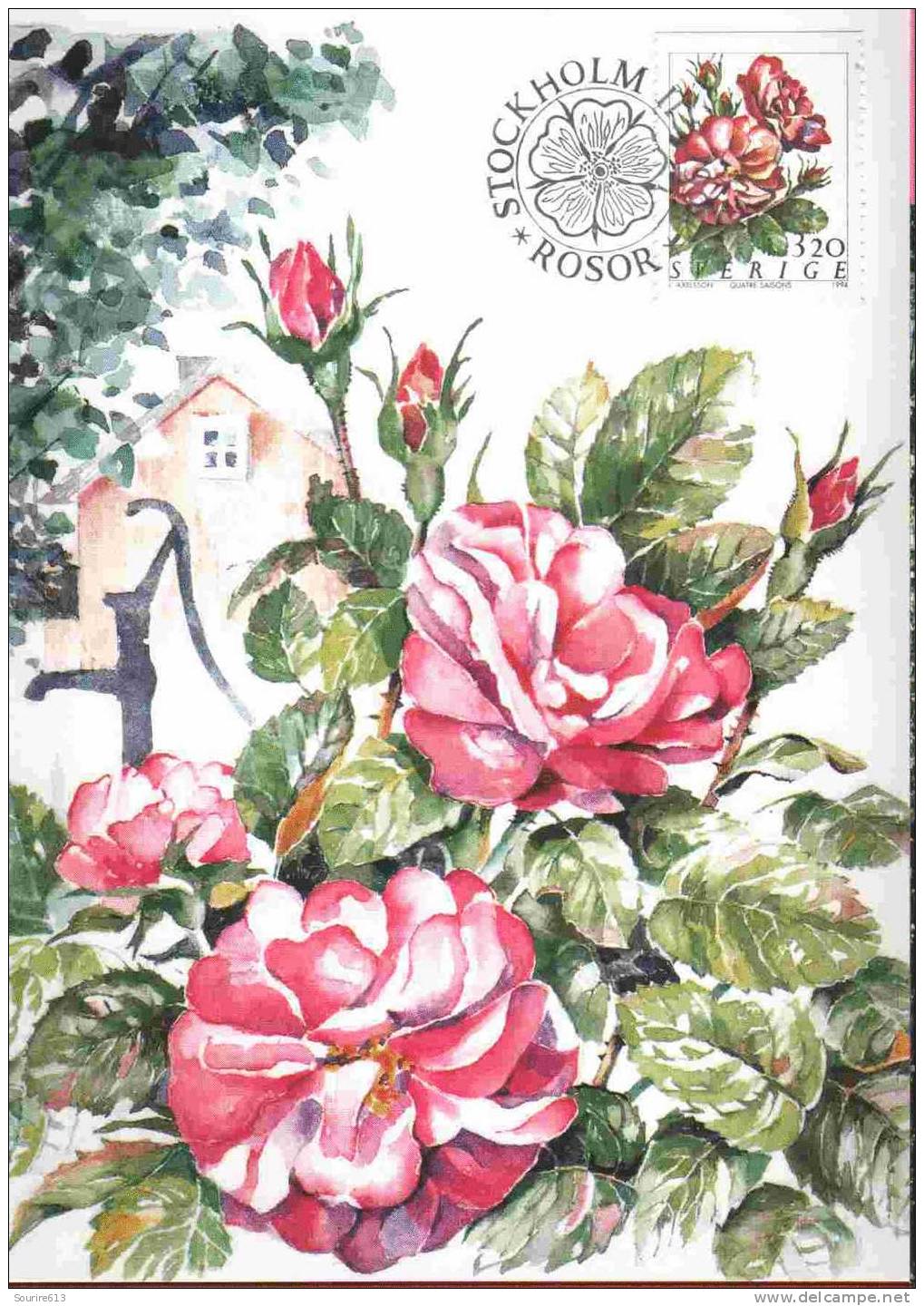 CPJ Suède 1994 Fleurs Roses Quatre Saisons - Roses