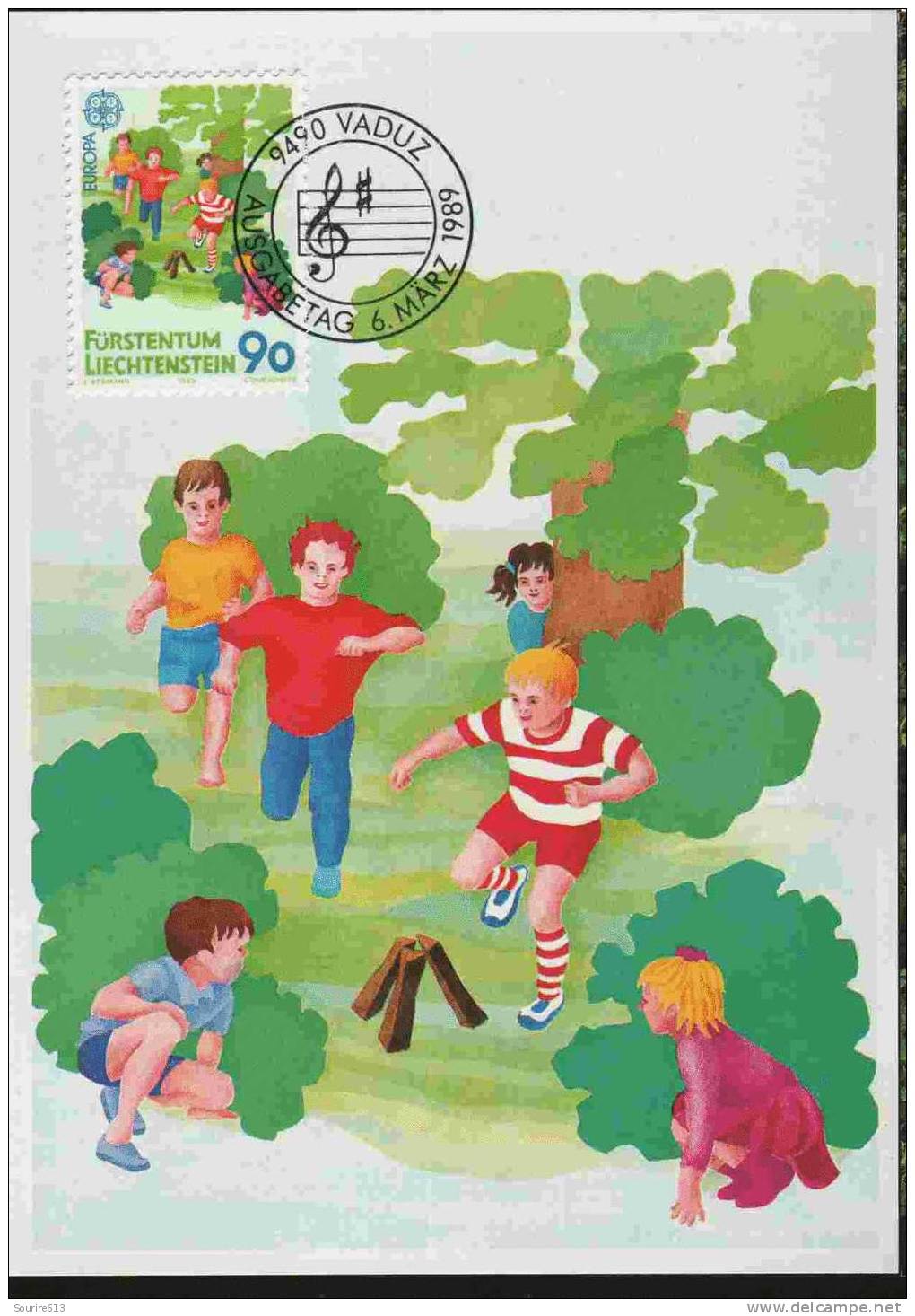 CPJ Liechtenstein 1989 Jeux D´enfants Cache-cache CEPT - Zonder Classificatie