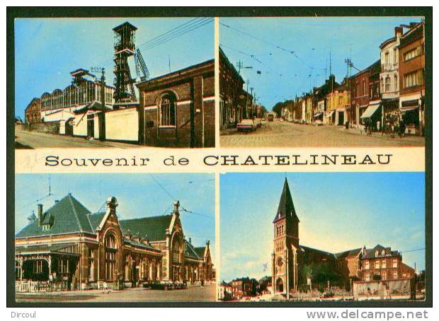 13126 -   Souvenir  De  Chatelineau  "  Charbonnage - Gare- église - Chatelet