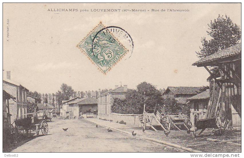 ALLICHAMPS Pres - LOUVEMONT - Rue De L' Abreuvoir - Autres & Non Classés