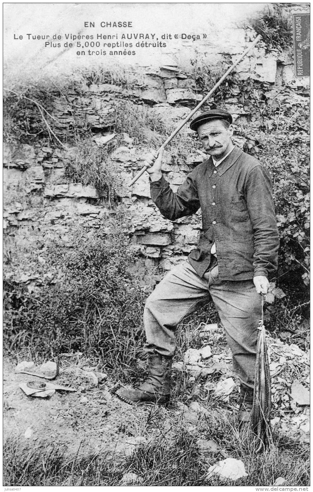 TONNERRE (89) Chasseur De Vipères Henri Auvray Superbe - Tonnerre