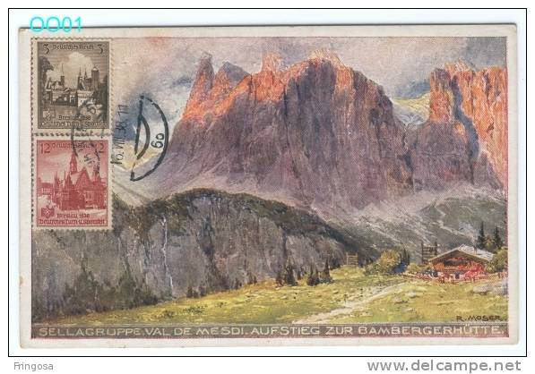 Sellagruppe Val De Mesdi.  Aufstieg Zur Bambergerhütte : Used Wien To Brasil 1938 - Caixa # 4 - Moser