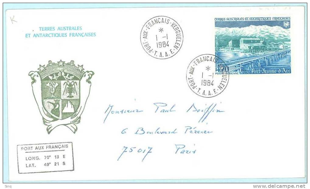 TAAF: PA 80 Année 1984 Sur Lettre - Covers & Documents