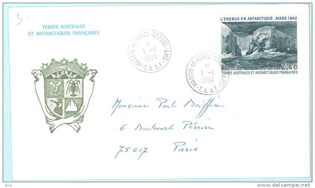 TAAF: PA 79 Année 1984 Sur Lettre - Covers & Documents