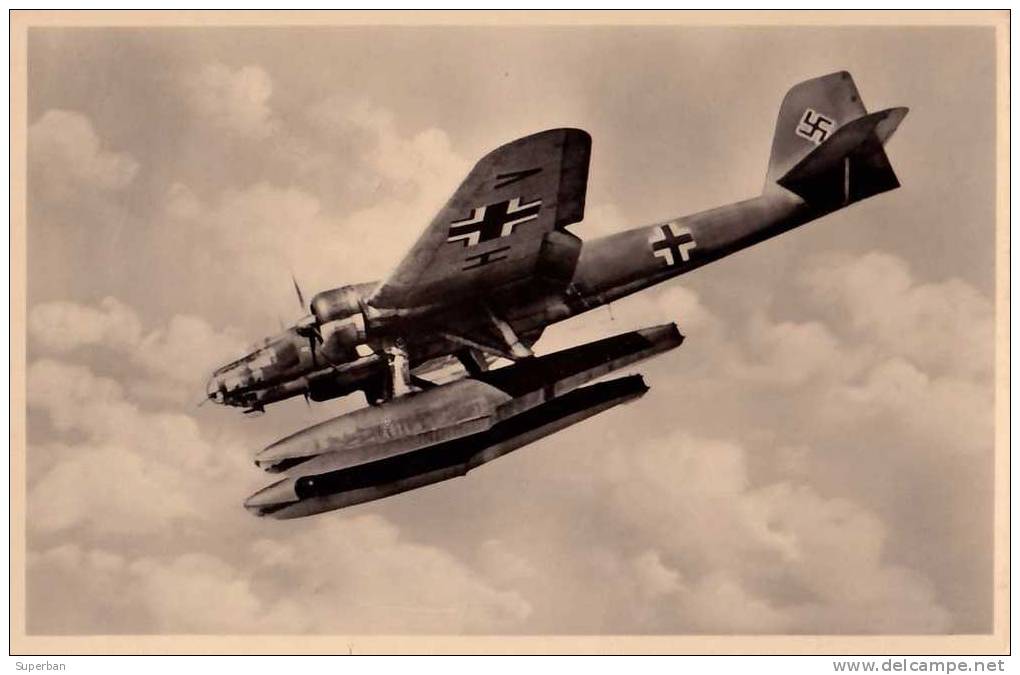 AVIATION MILITAIRE : GERMANY - HYDRAVION HEINKEL HE 115 - CARTE ´VRAIE PHOTO´ - ANNÉE: ENV. 1940 (d-146) - 1939-1945: 2de Wereldoorlog